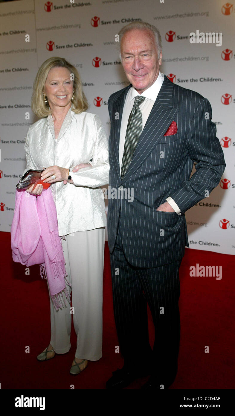 Christopher Plummer and wife Save the Children's 75th Anniversary Celebration at Lincoln Center - Arrivals New York City, USA - Stock Photo