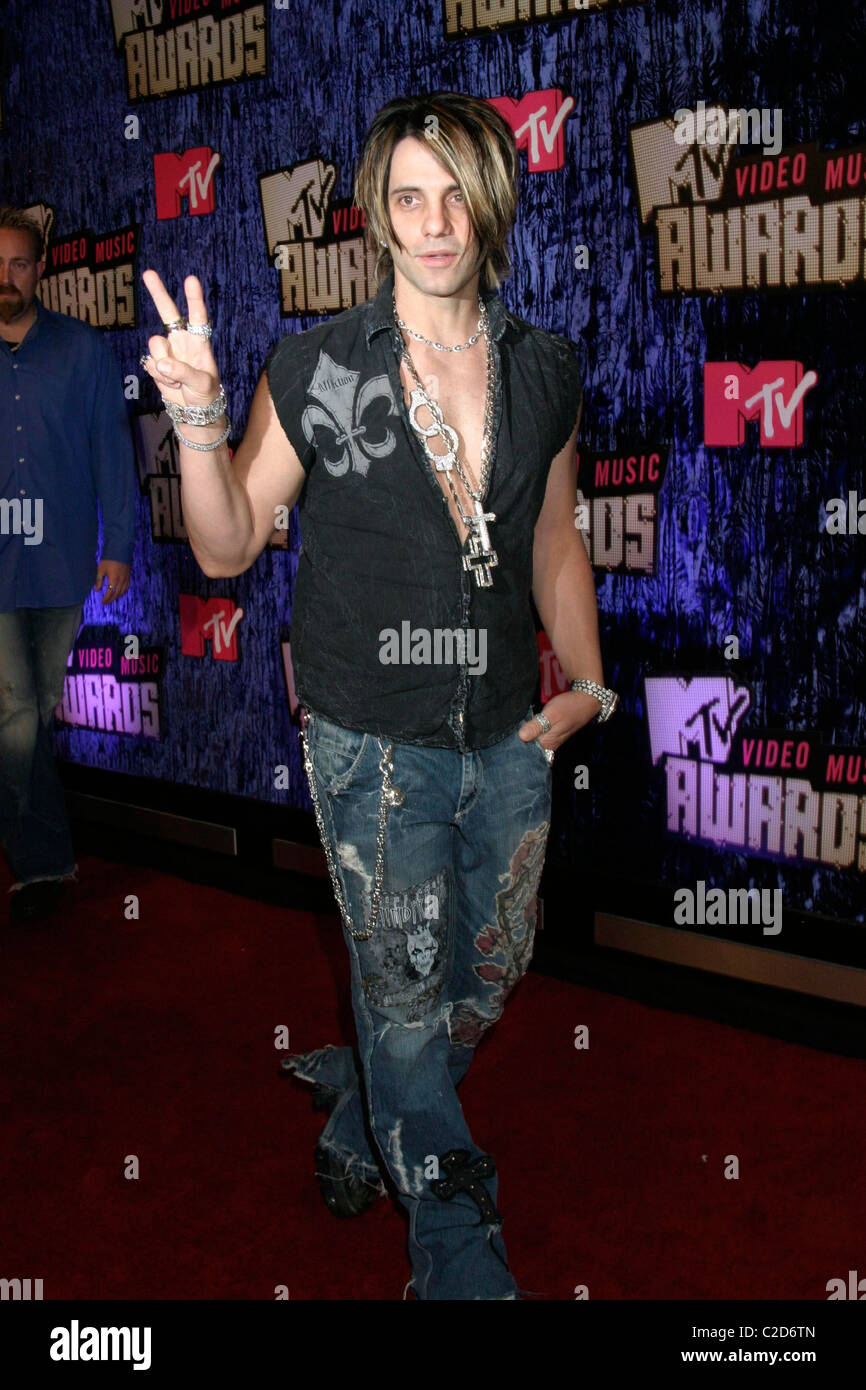 Criss Angel MTV Video Music Awards - Arrivals at the Palms Hotel and Casino Las Vegas, Nevada - 09.09.07 Stock Photo