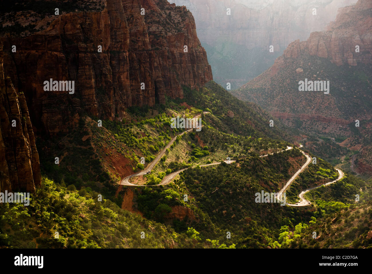 The drive through Zion Canyon, Zion National Park, Utah Stock Photo 35941370 Alamy