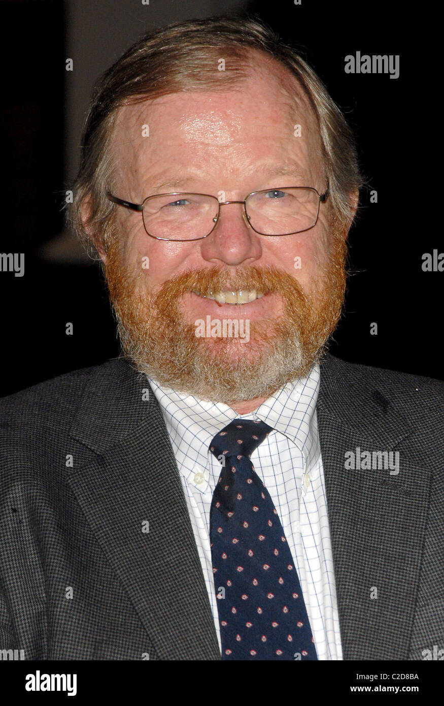 Bill Bryson shows off his collection of glass panes that are