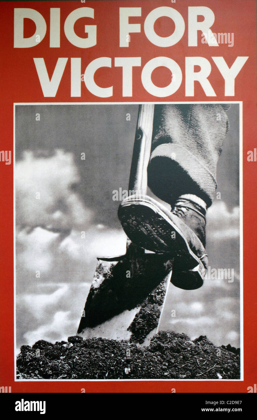 world war two dig for victory poster Stock Photo