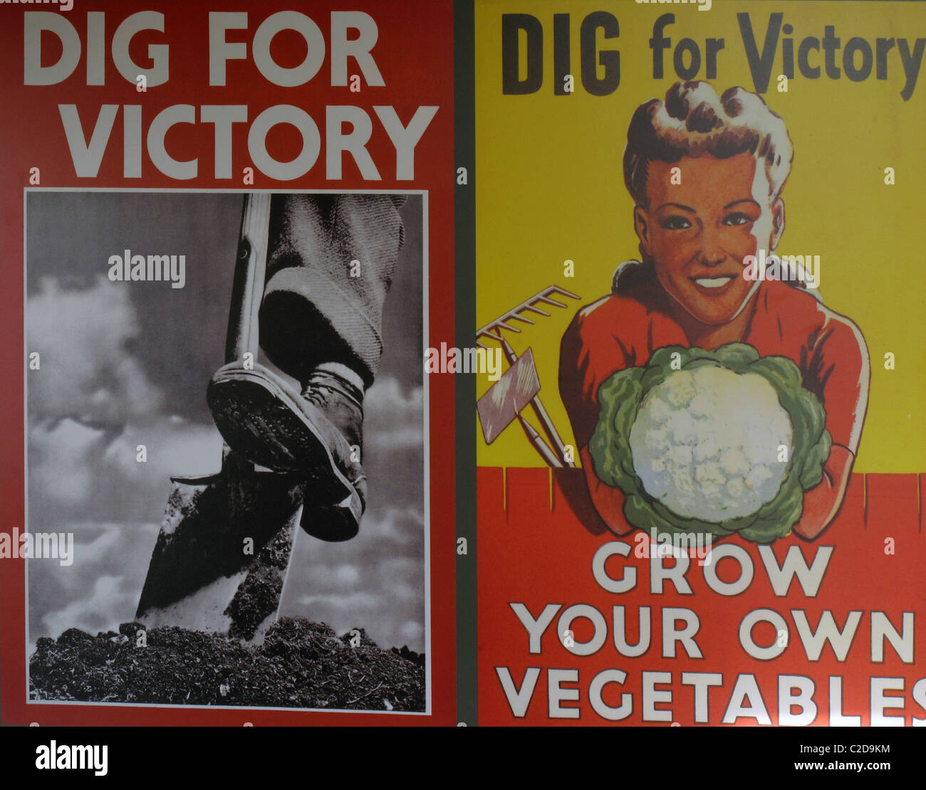 world war two dig for victory posters Stock Photo