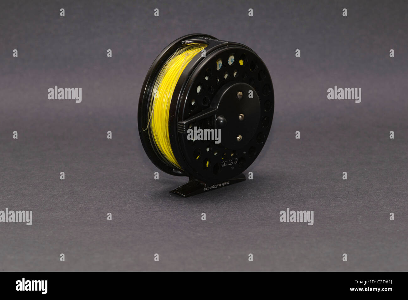 STH lever drag fly reel Stock Photo - Alamy