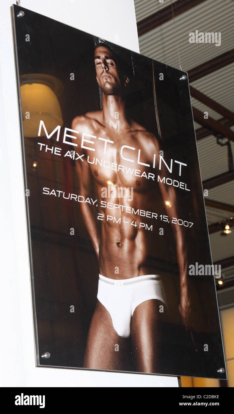 Clint Mauro the face of A X Underwear signs autographs at the Armani  Exchange SoHo store to help raise money for the Model Home Stock Photo -  Alamy