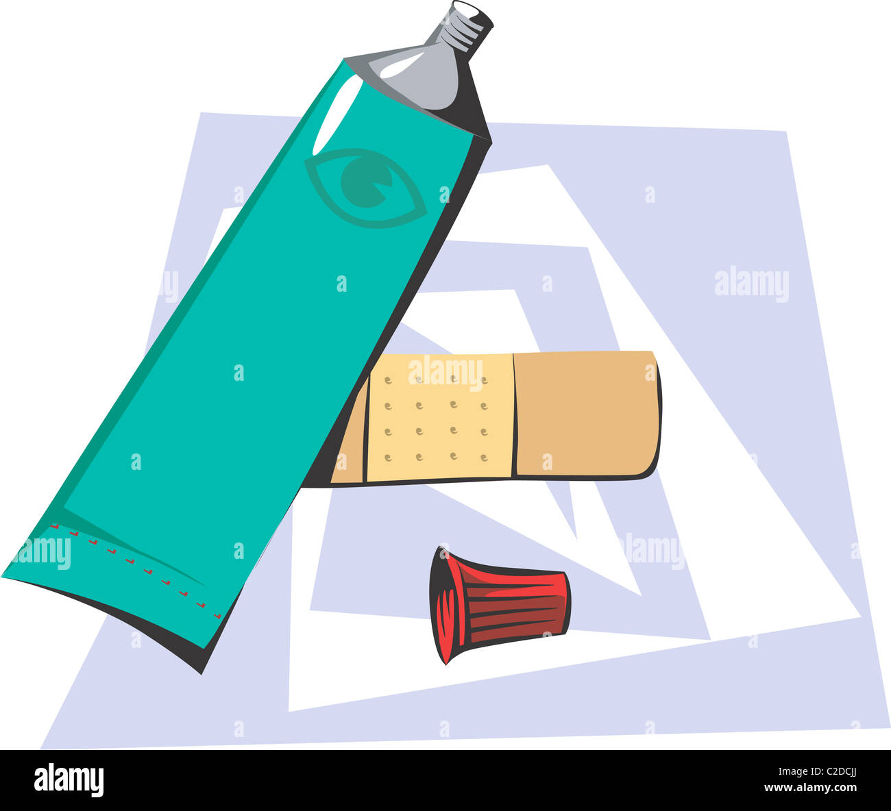 cream and band aid Stock Photo Alamy