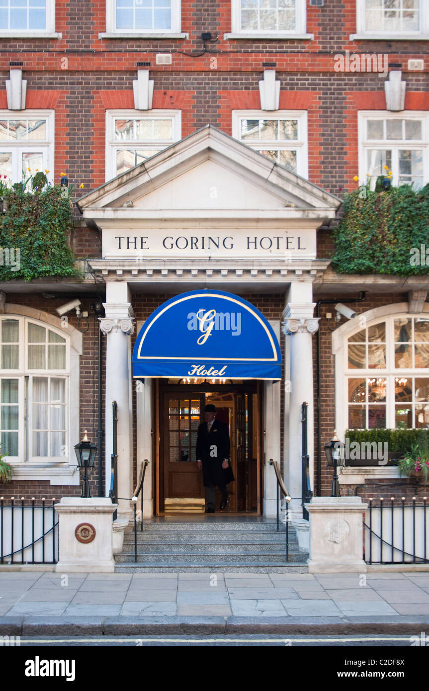 The Goring Hotel in Beeston Place, Belgravia, London, England. Stock Photo