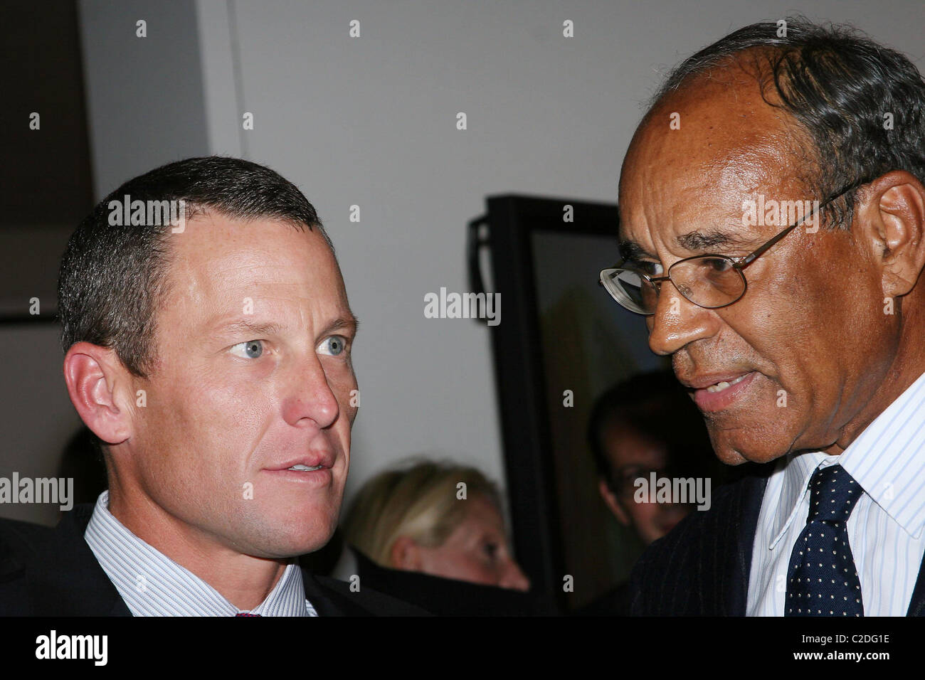 Lance Armstrong and Dr Harold Freeman Cocktail party in celebration of the Ralph Lauren Center