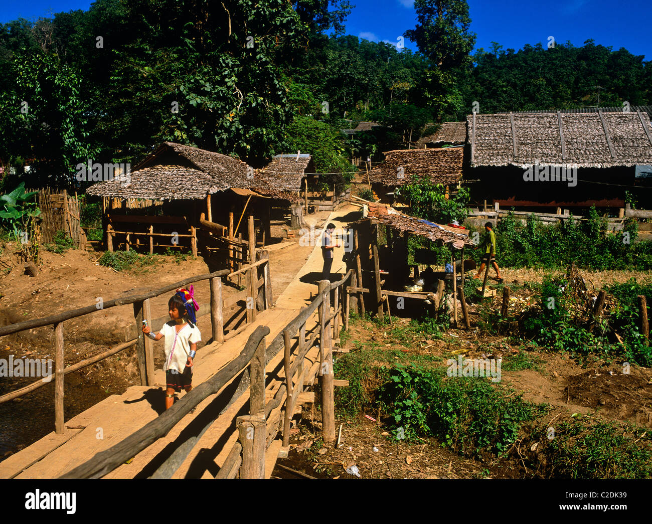 Paduang Village Mae Hong Song Thailand Stock Photo