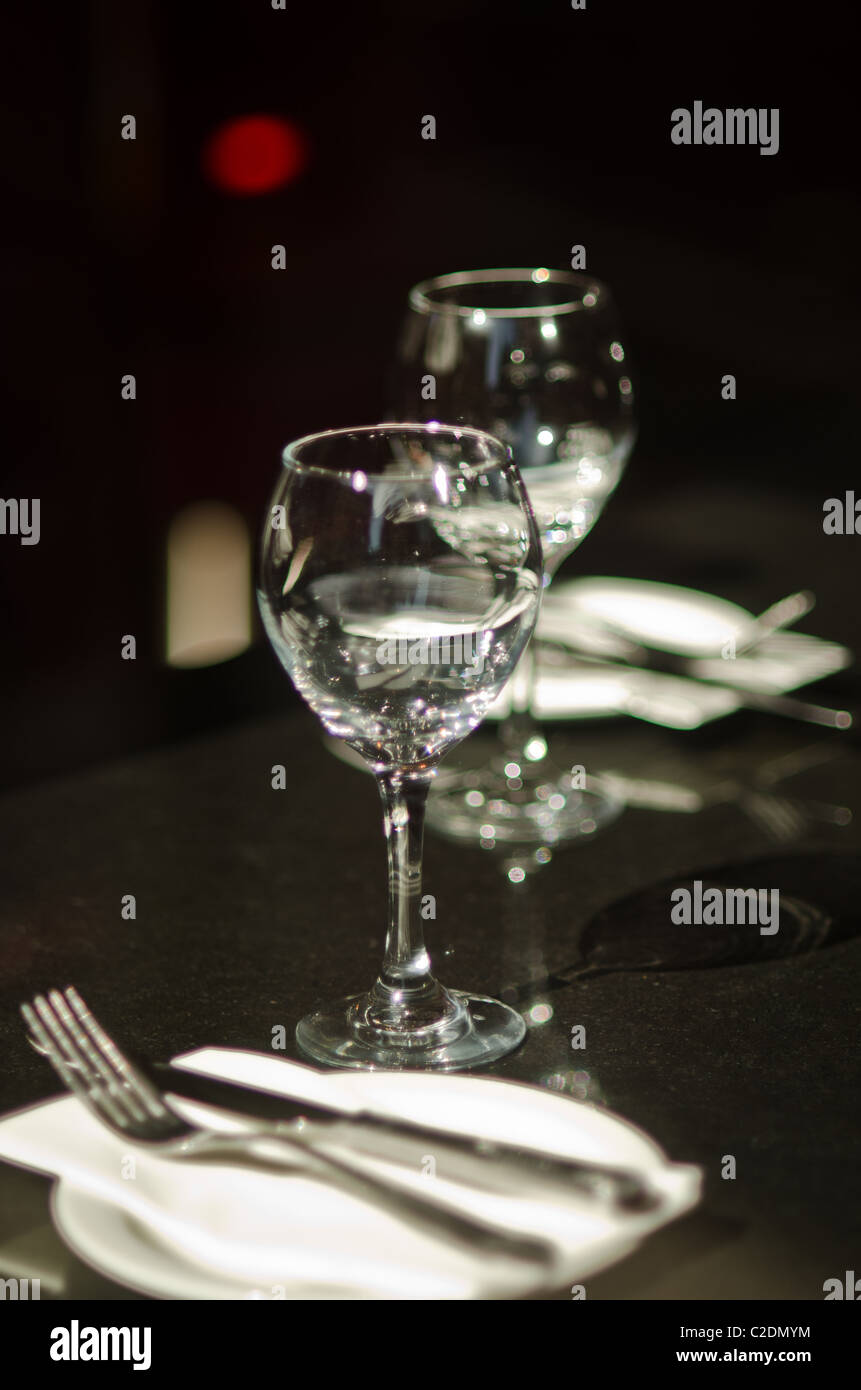 restaurant table set Stock Photo - Alamy
