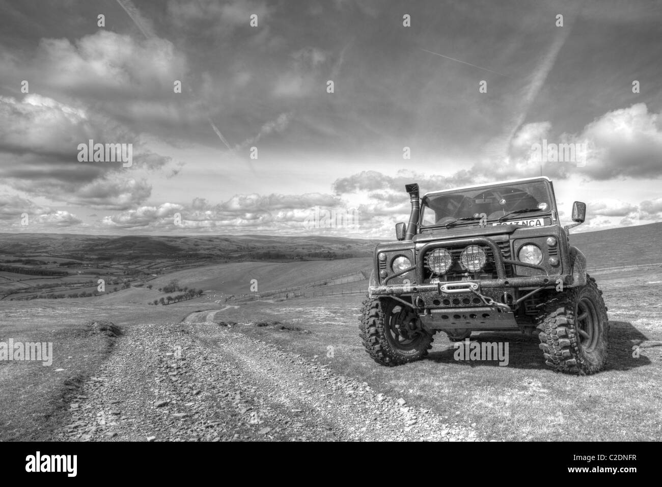 All terrain 4x4 off road vehicles Black and White Stock Photos & Images ...
