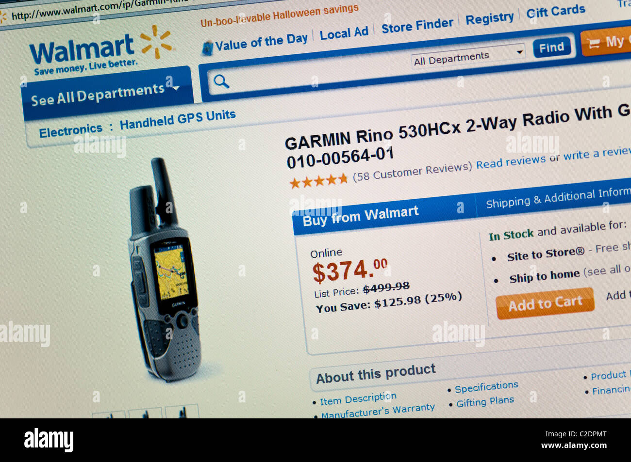 Walmart website screenshot Stock Photo Alamy