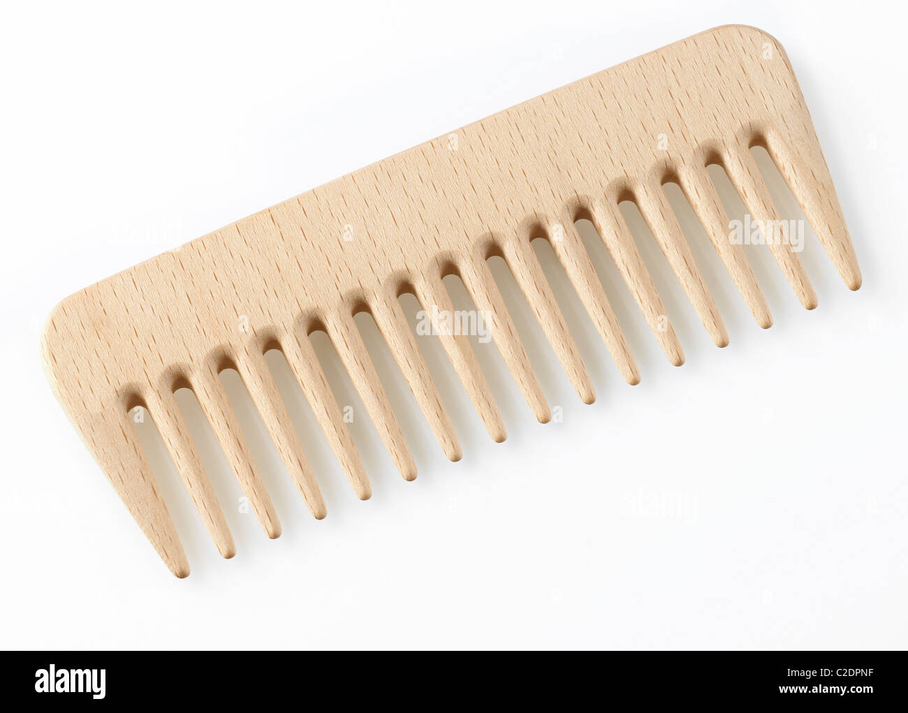 Wooden comb on white background, clipping path Stock Photo - Alamy