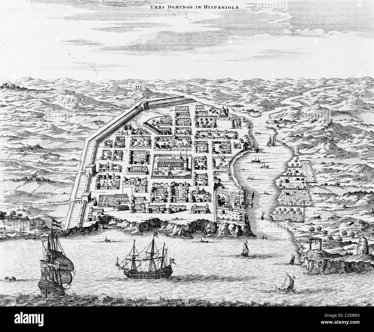 Santo Domingo, 1671 Stock Photo