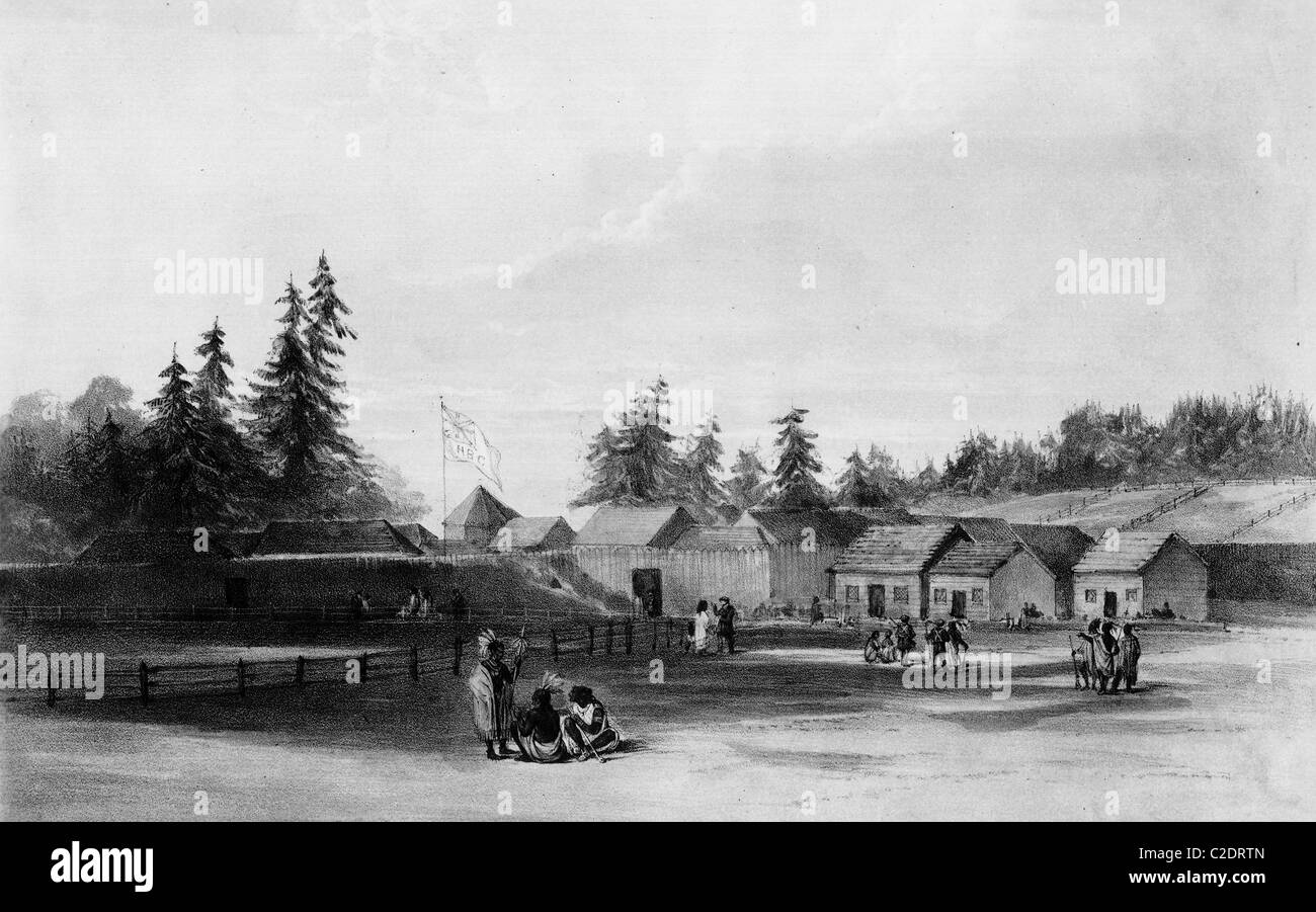 British settlement at Fort Vancouver Stock Photo