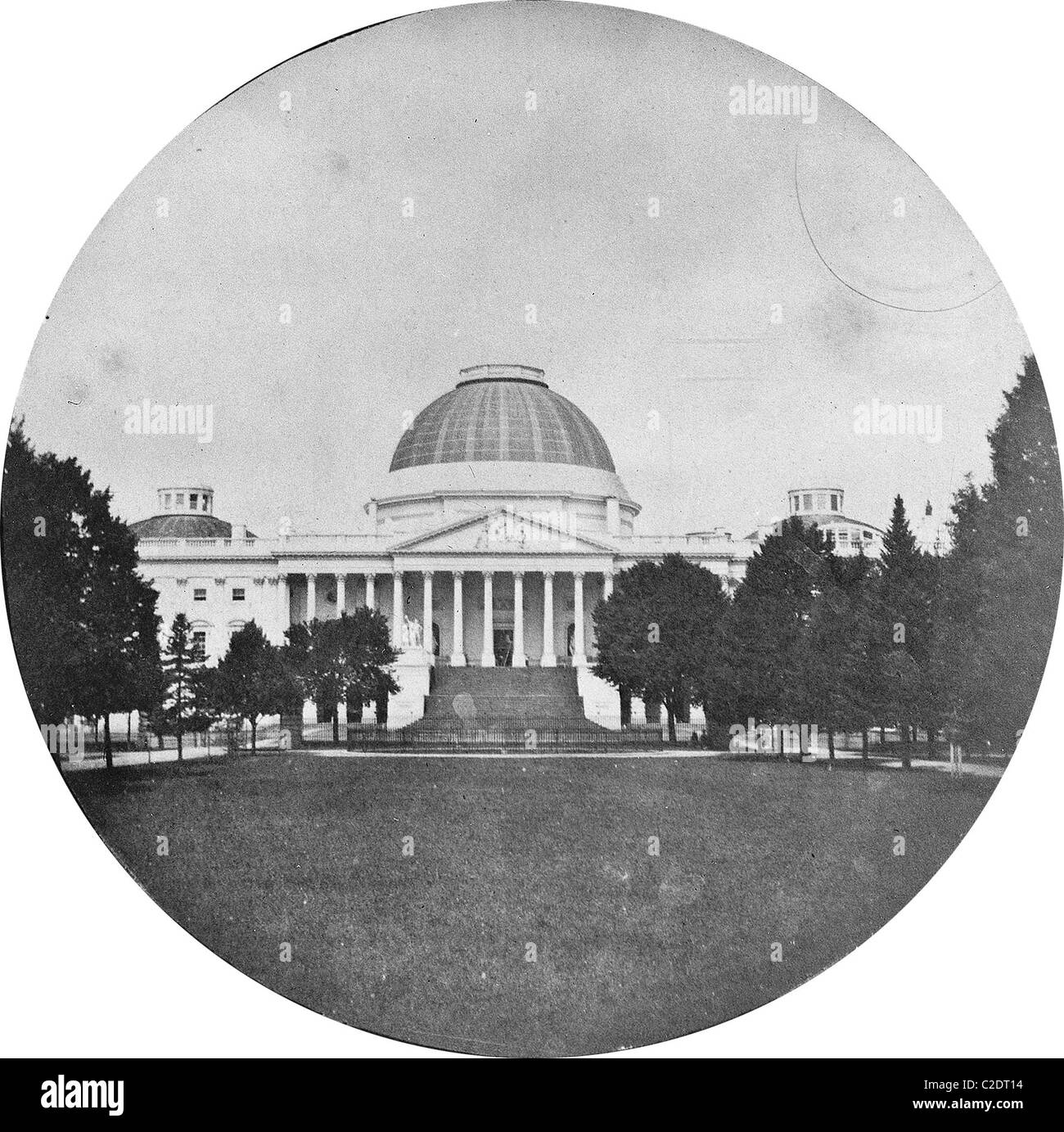 The Capitol Building as it appeared in 1850 Stock Photo