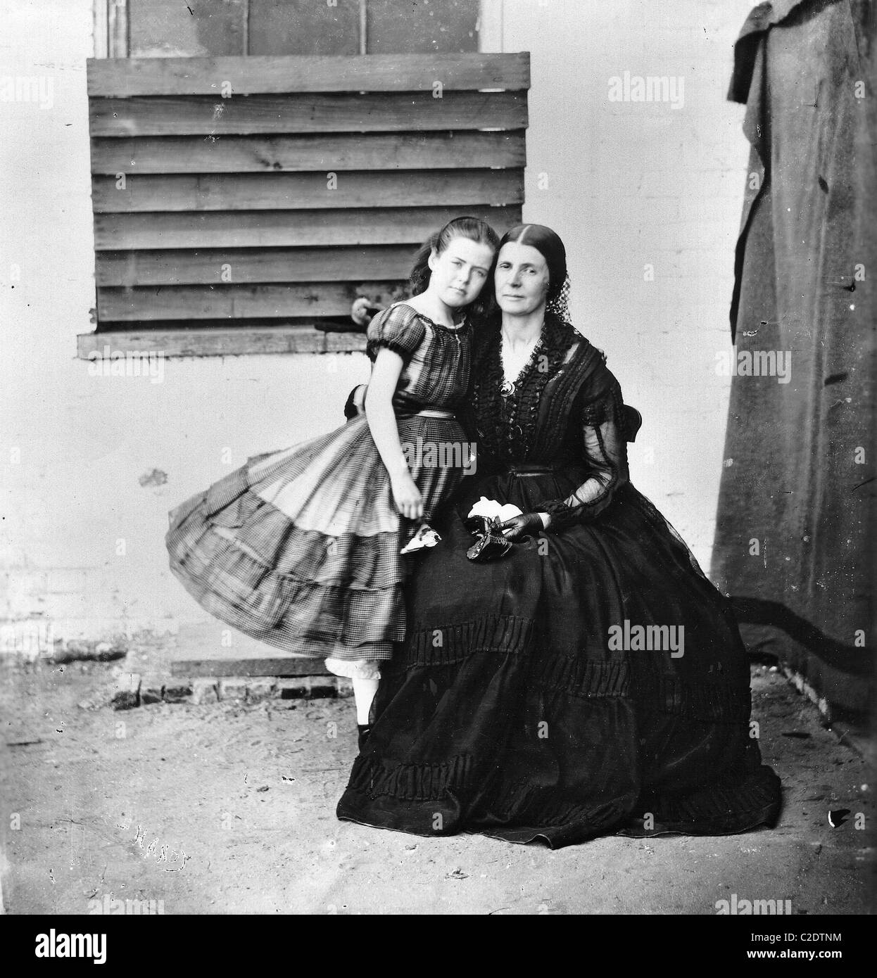 Mrs. Rose Greenhow with her daughter Stock Photo
