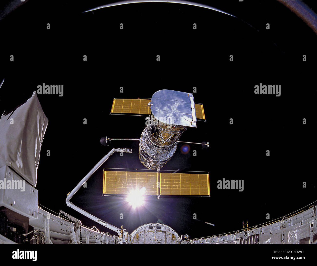 Hubble Space Telescope Launch Stock Photo