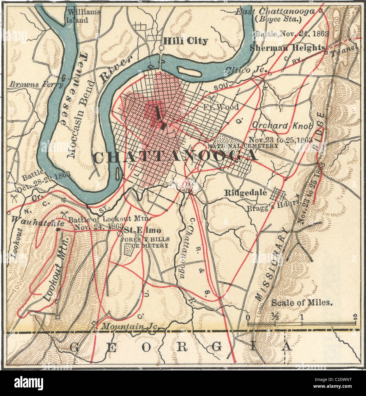 Art & Collectibles Digital Prints Prints Chattanooga map Chicago