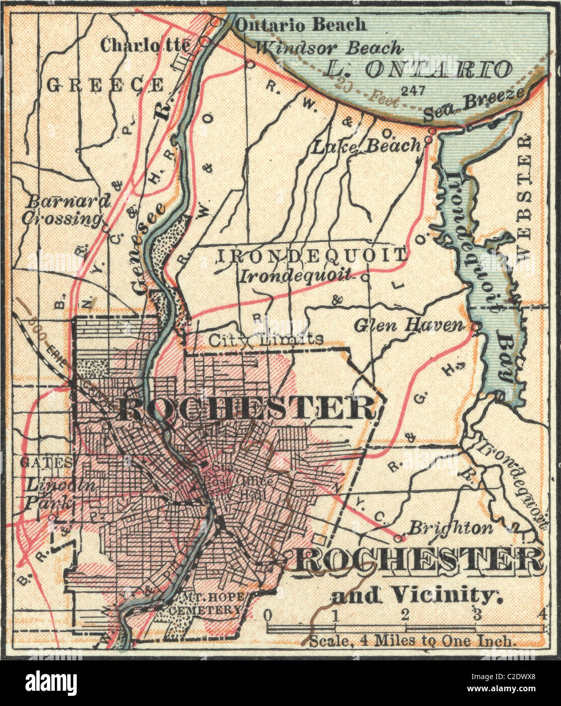 Map Of Rochester High Resolution Stock Photography and Images Alamy