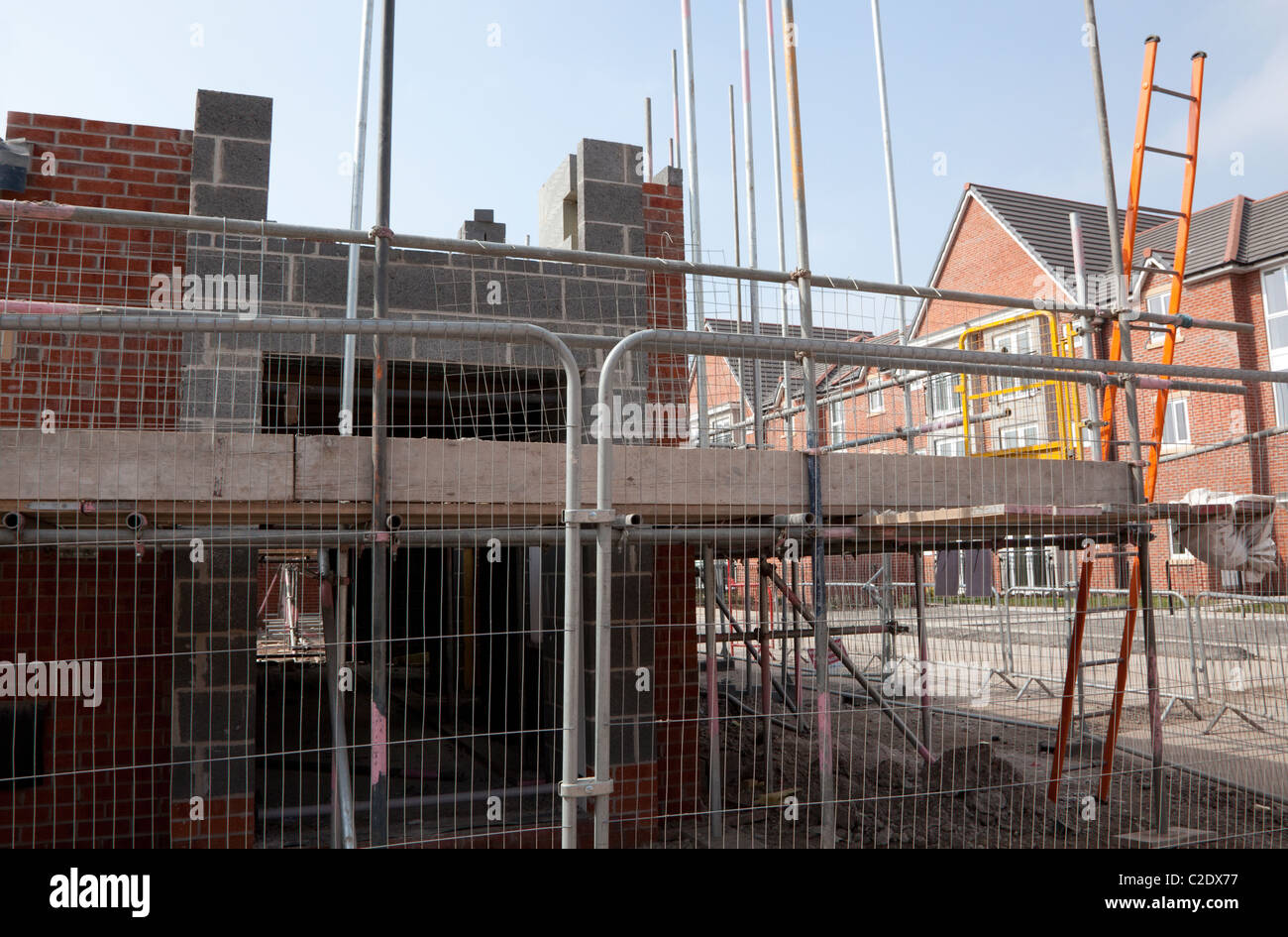 New houses being built in Bootle, Merseyside Stock Photo
