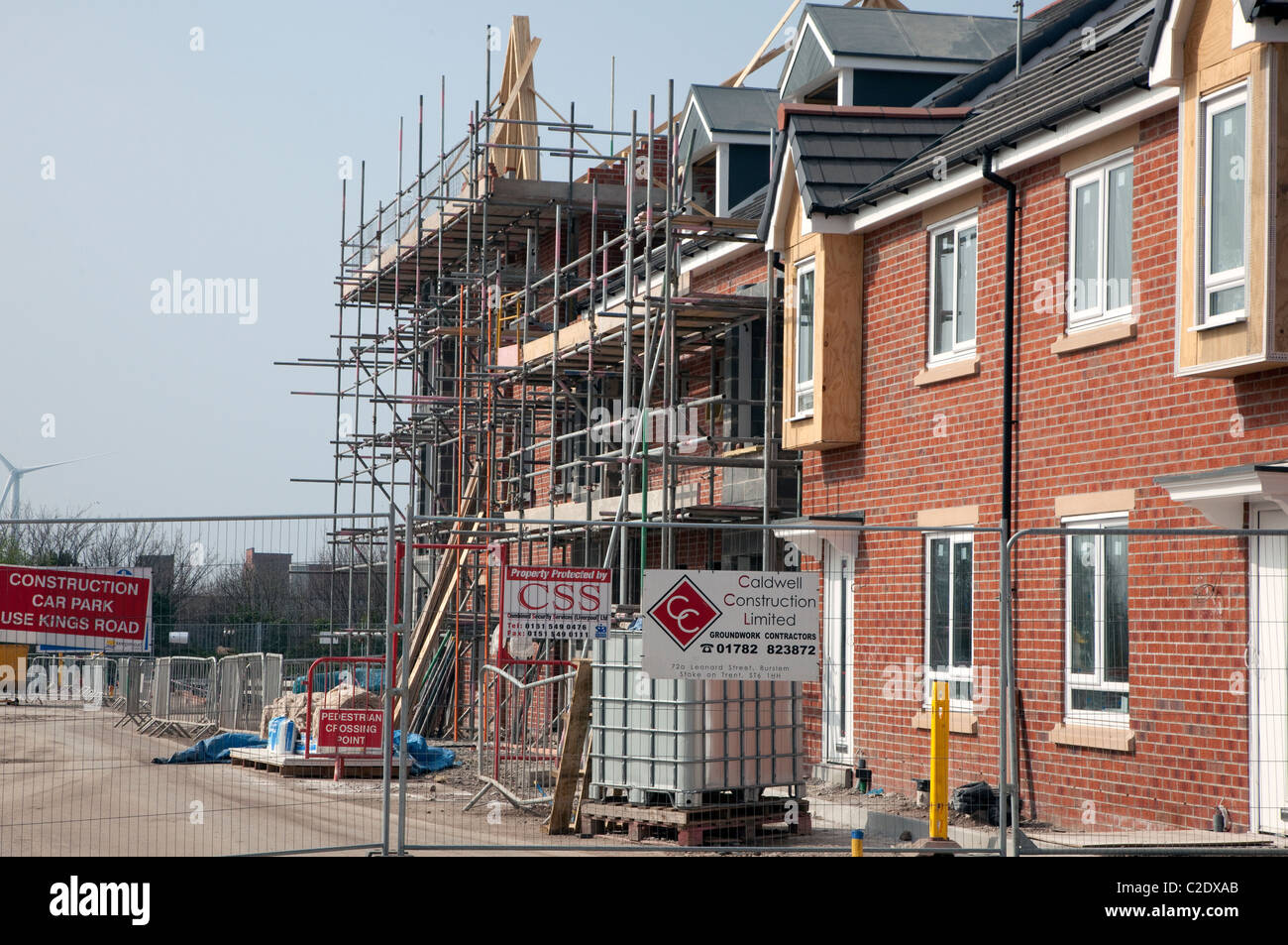 New houses being built in Bootle, Merseyside Stock Photo