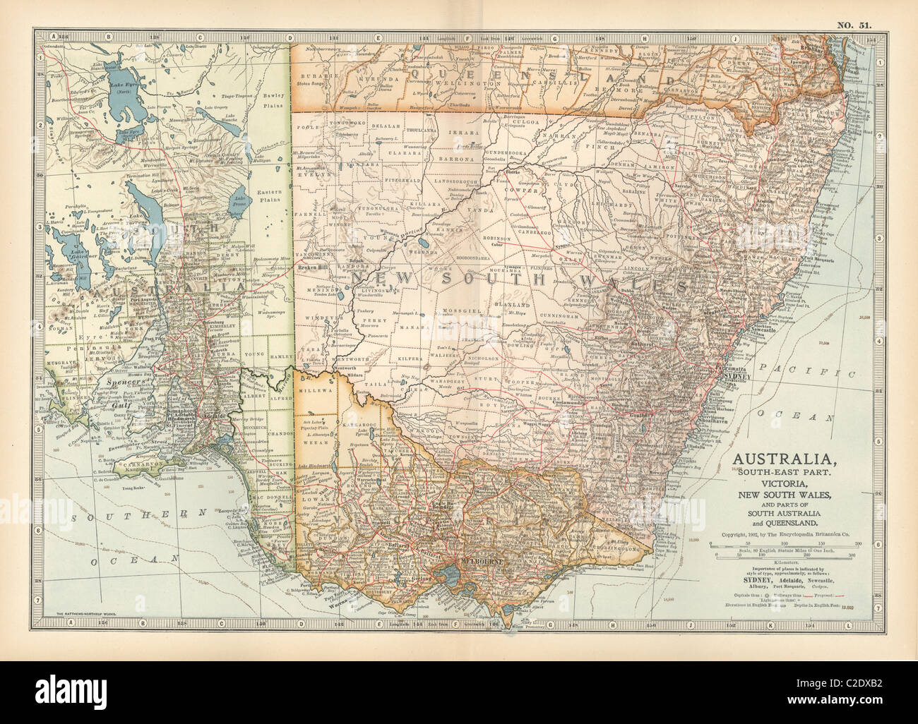 South East Australia Map Map Of Southeast Australia Stock Photo - Alamy