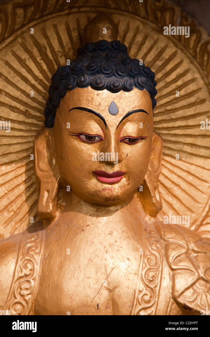 Gold Buddha statue. Kathmandu, Nepal Stock Photo Alamy