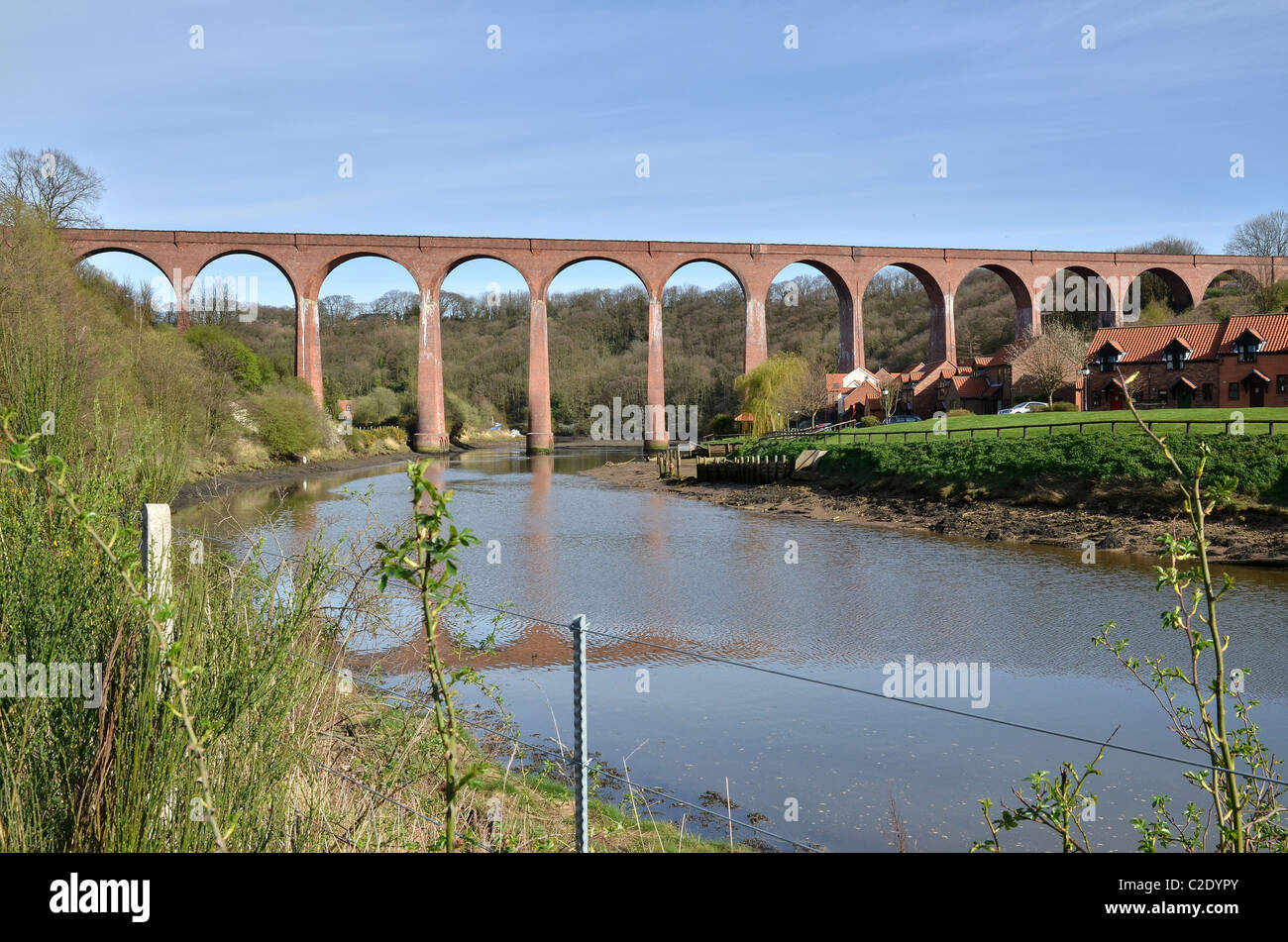 Larpool Railway Viaduct at Whitby, North Yorkshire, UK. Stock Photo