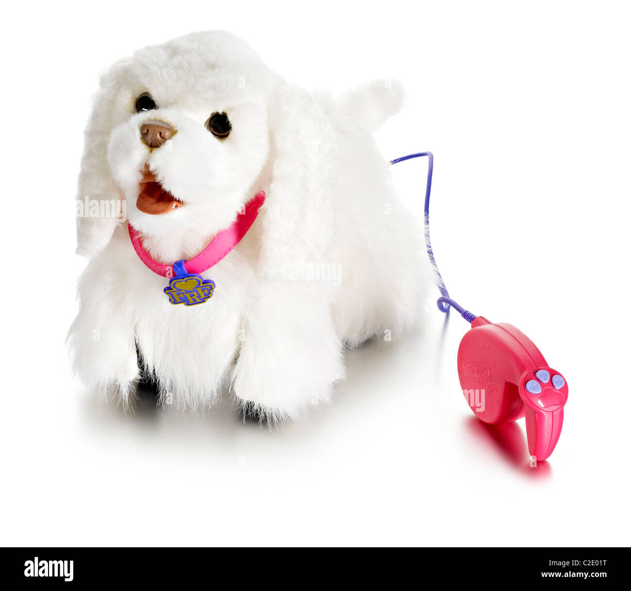 white dog soft toy Stock Photo