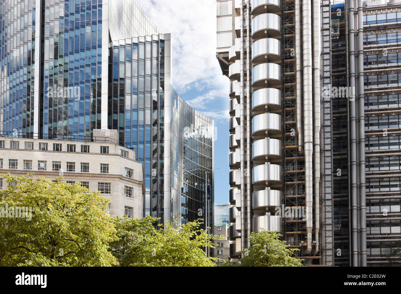 City of London buildings Lloyds building Stock Photo