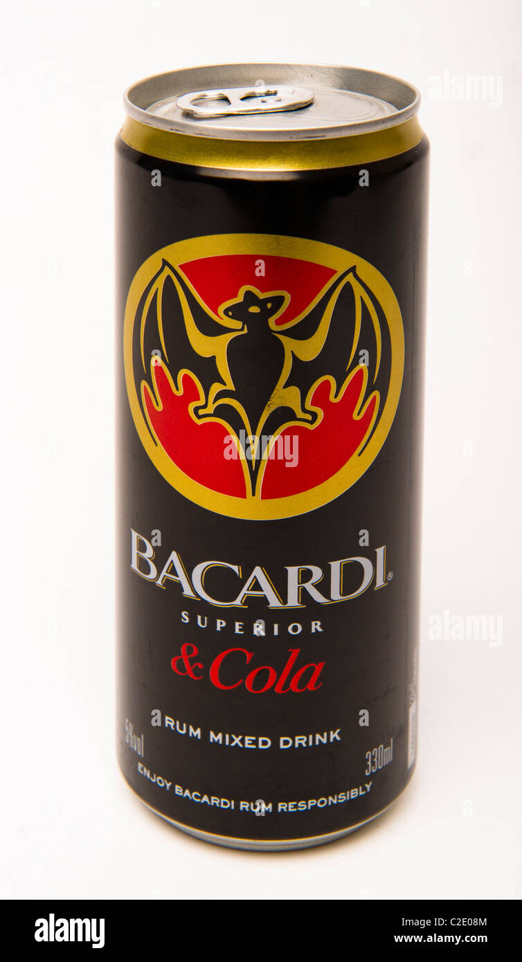 Bacadi Rum and coke can Stock Photo 35957620 Alamy