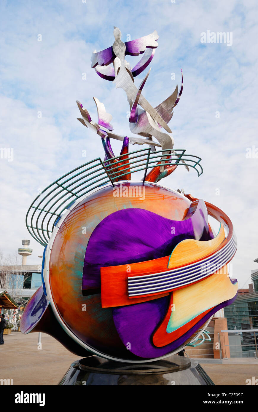 European Peace Monument situated in Chavasse Park area of Liverpool One