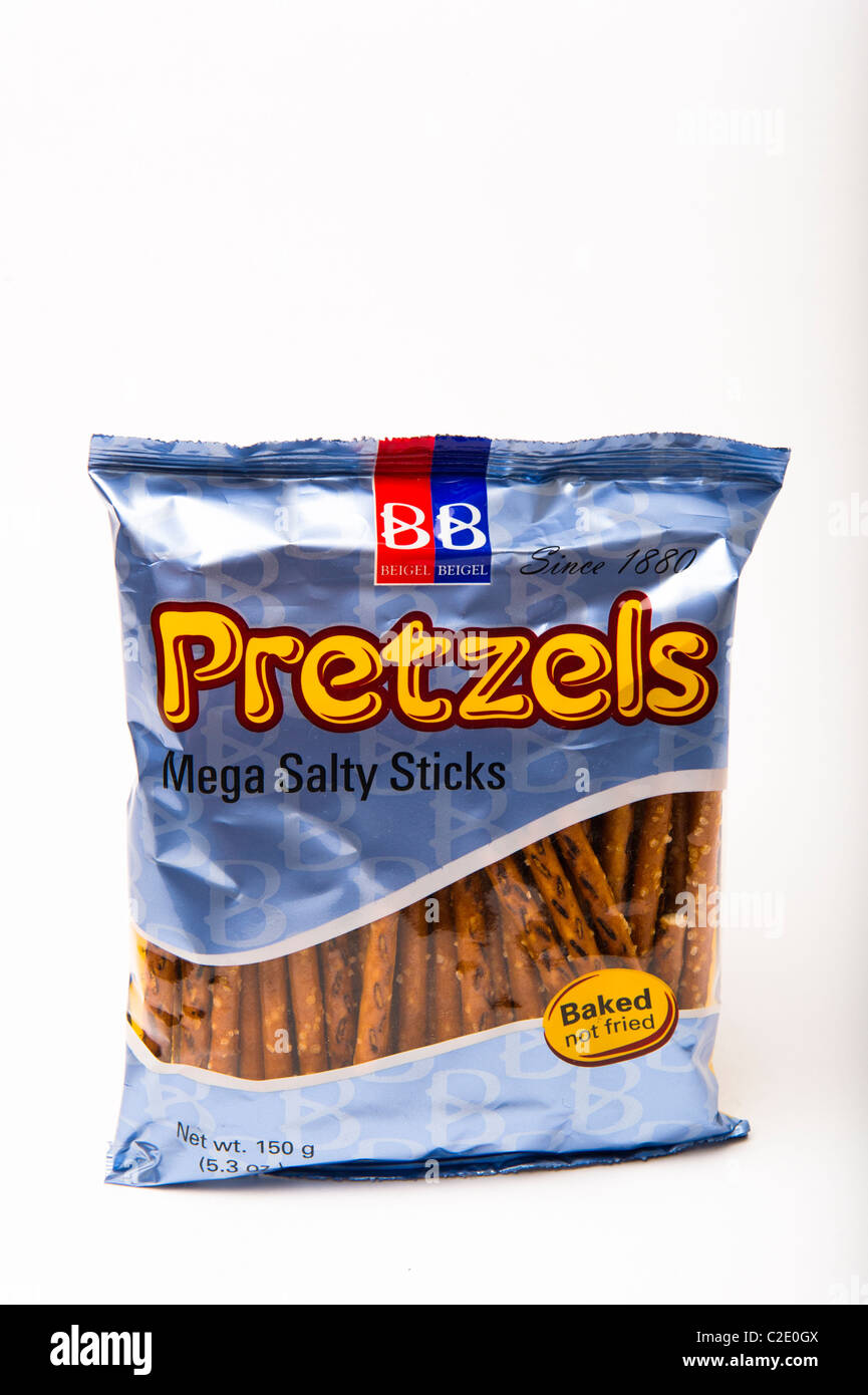 mega salty pretzels Stock Photo
