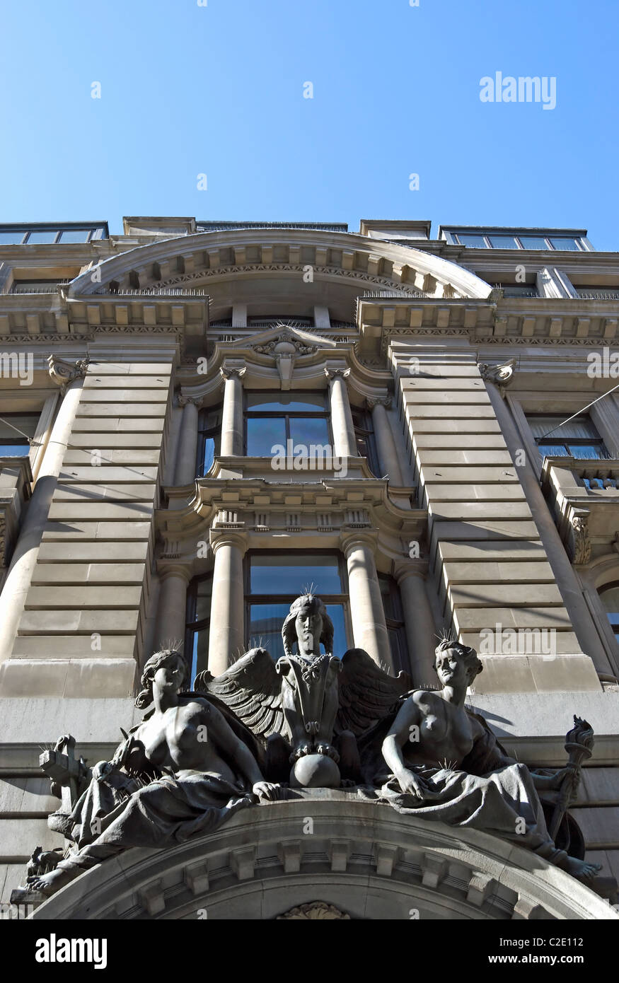 exterior of the 1910 royal insurance buildings, on lombard street in the city of london, england, designed by gordon & gunton Stock Photo