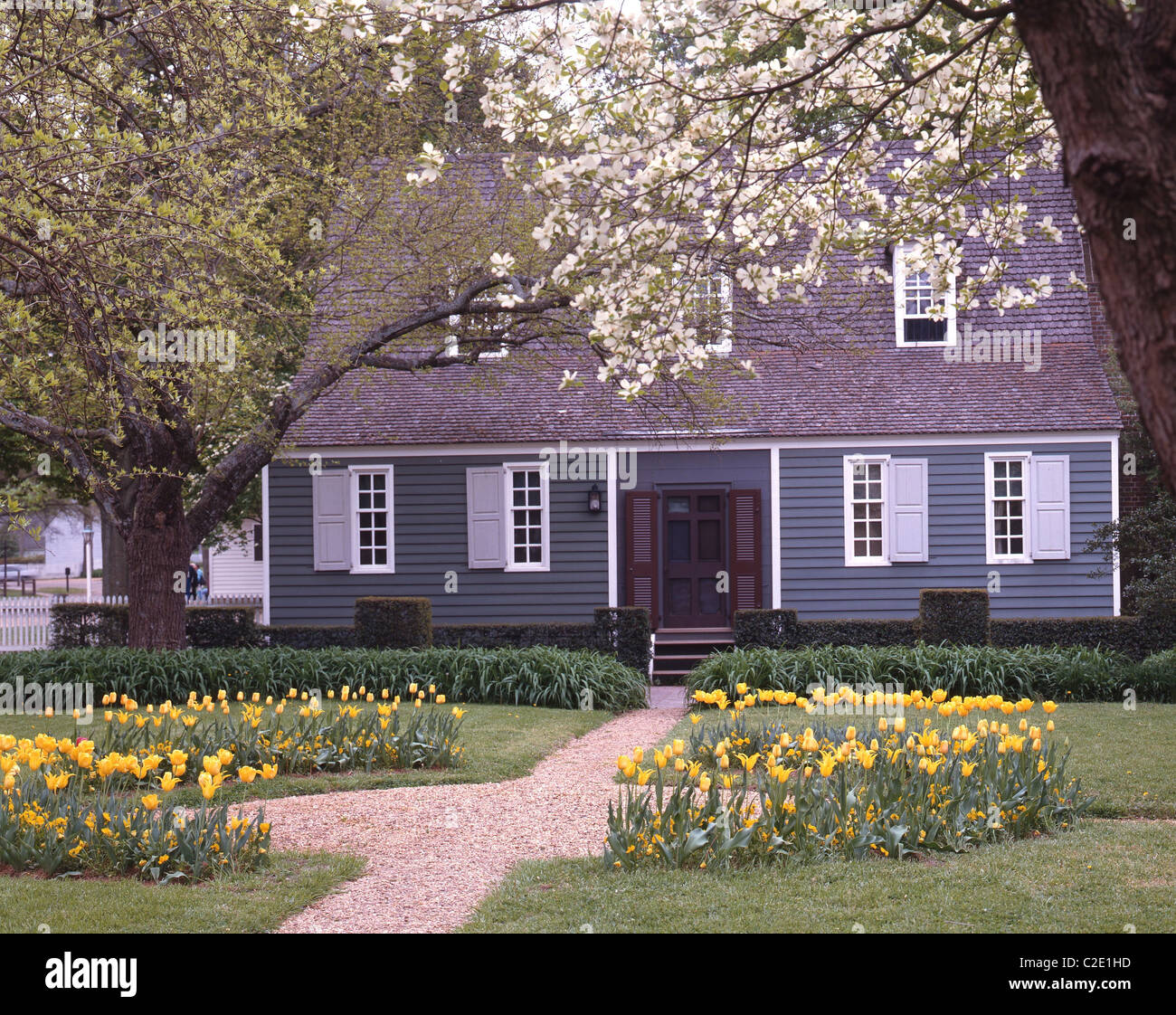 Colonial House at Williamsburg, VA Stock Photo Alamy