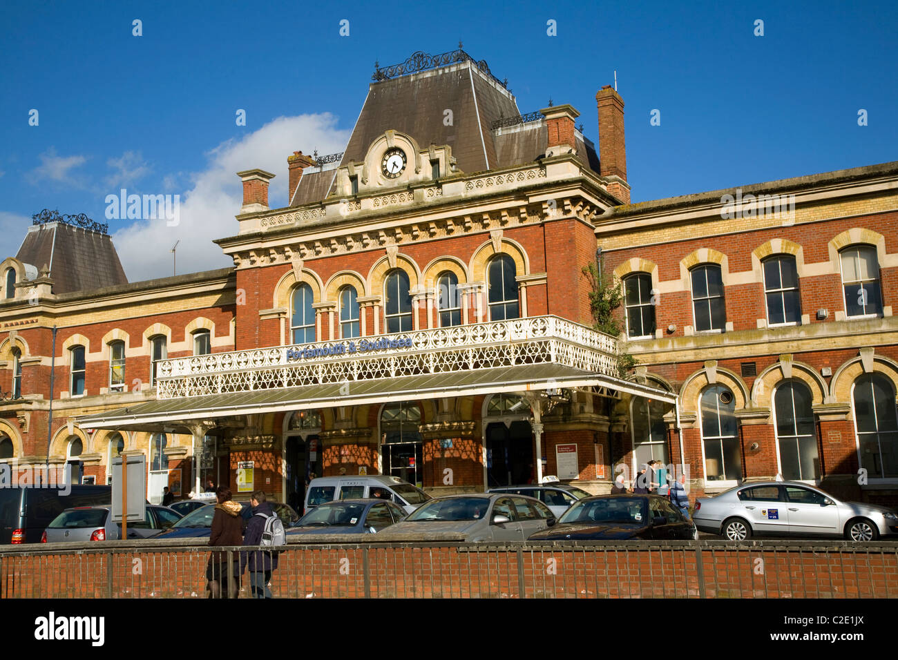 Railway station Portsmouth England Stock Photo Alamy