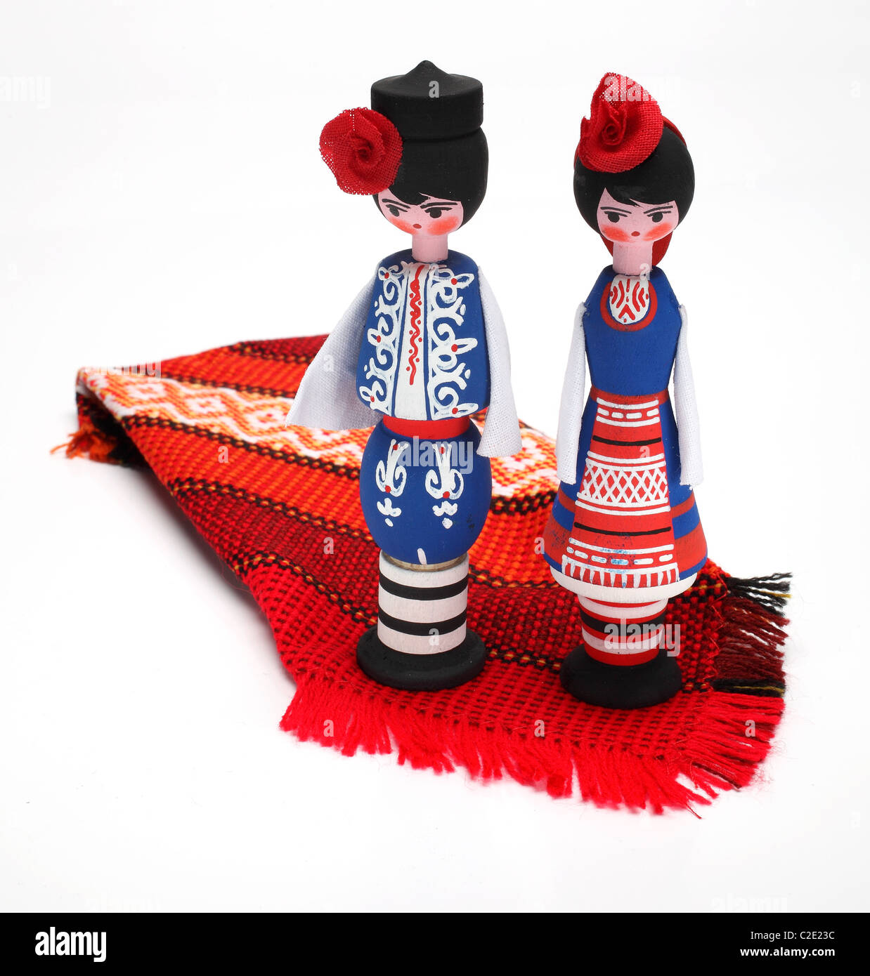 Bulgarian wooden traditional toy souvenirs Stock Photo - Alamy