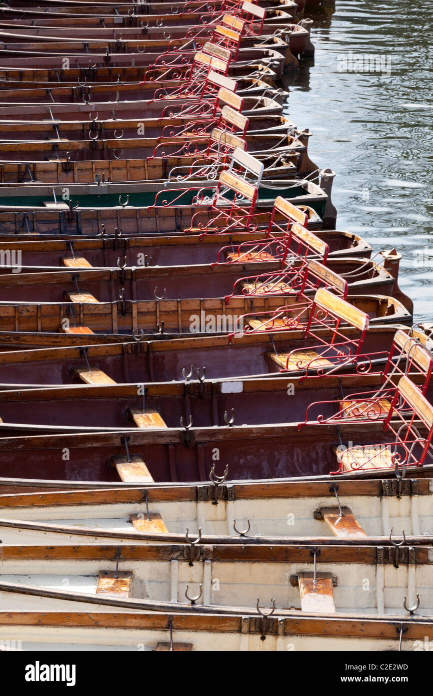 Rowing boats for hire on the River Avon at Stratford upon Avon