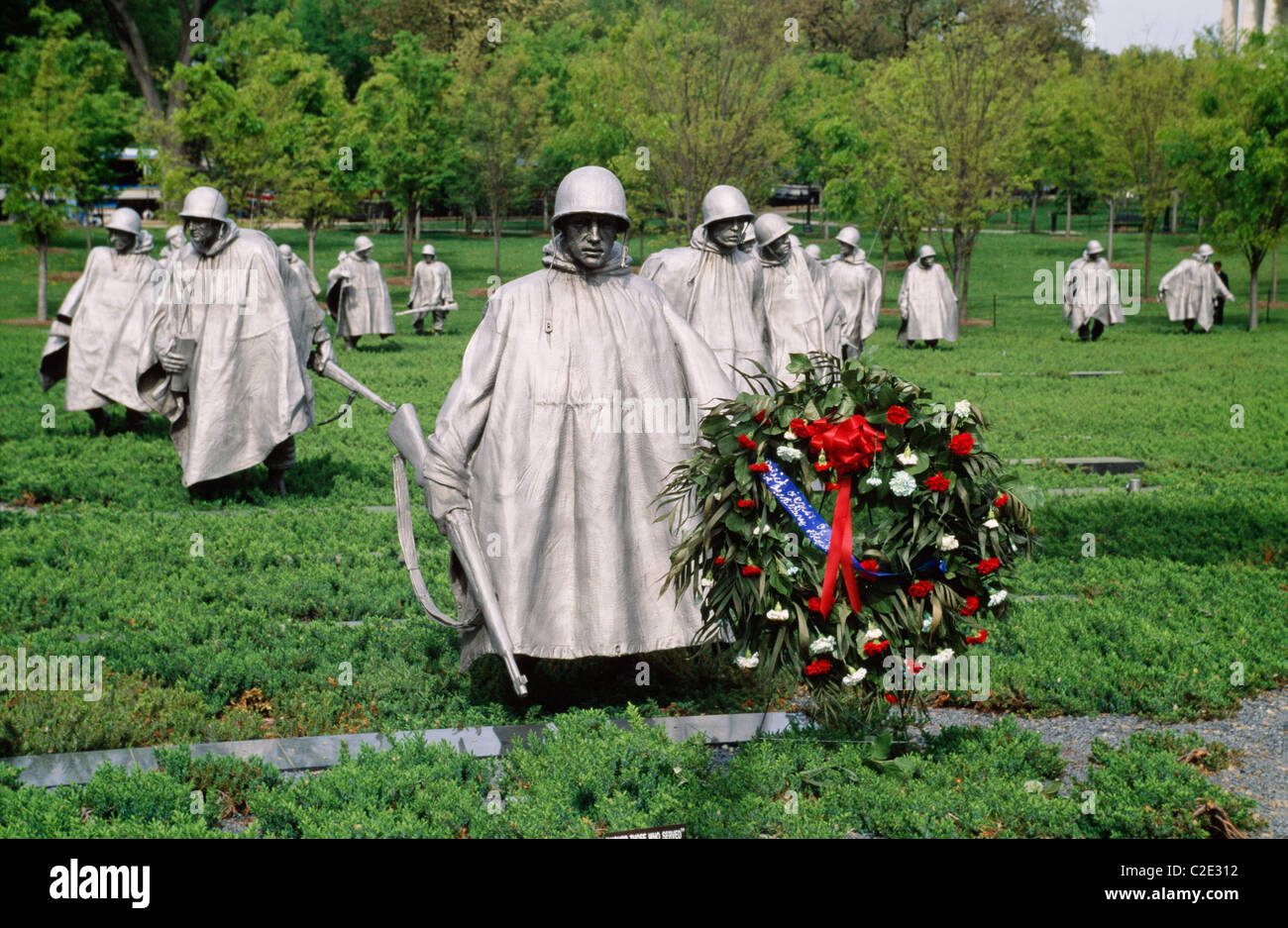 The Korean War Veterans Memorial in Washington D.C Stock Photo Alamy