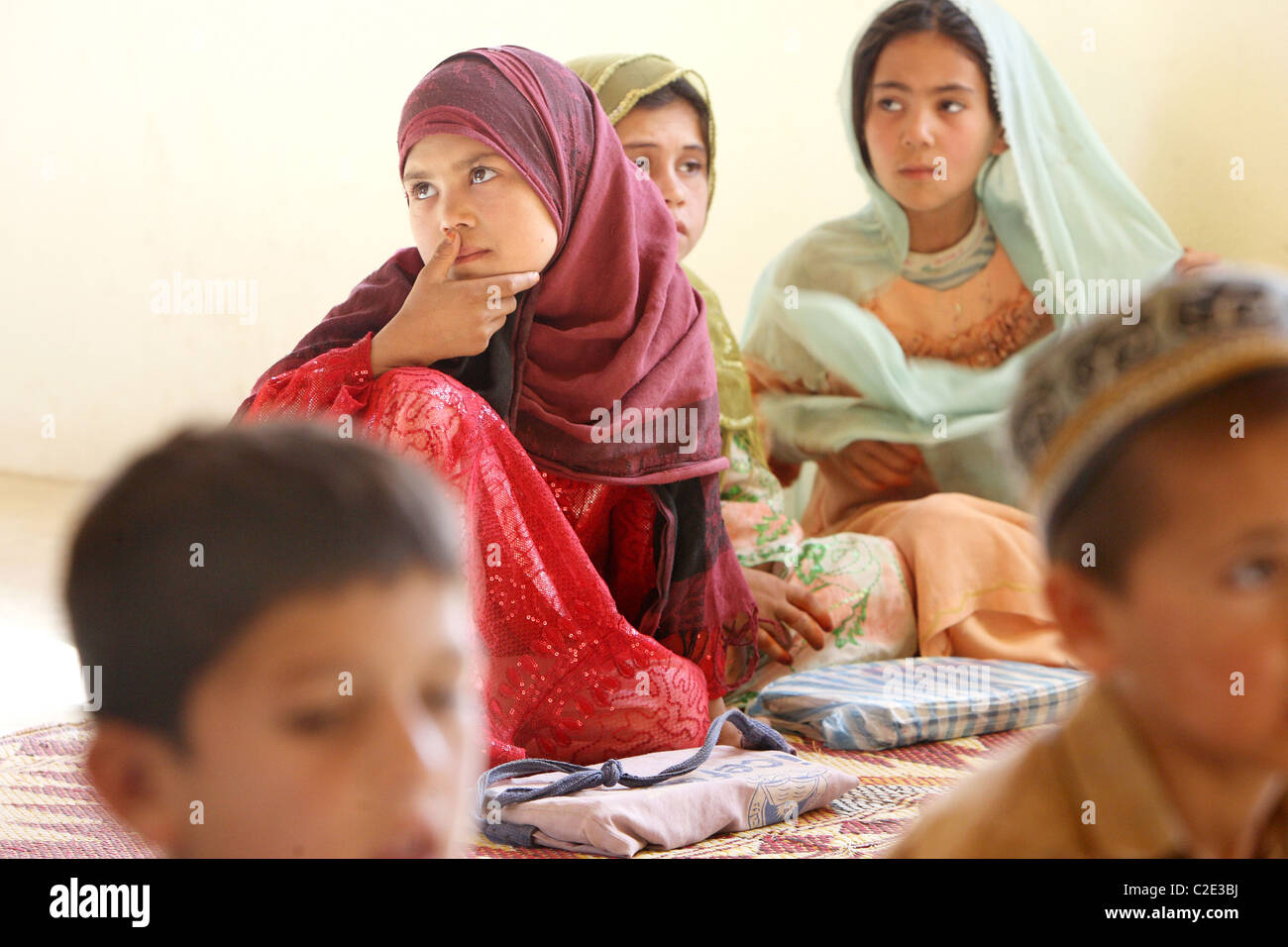 Children at school, Kunduz, Afghanistan Stock Photo