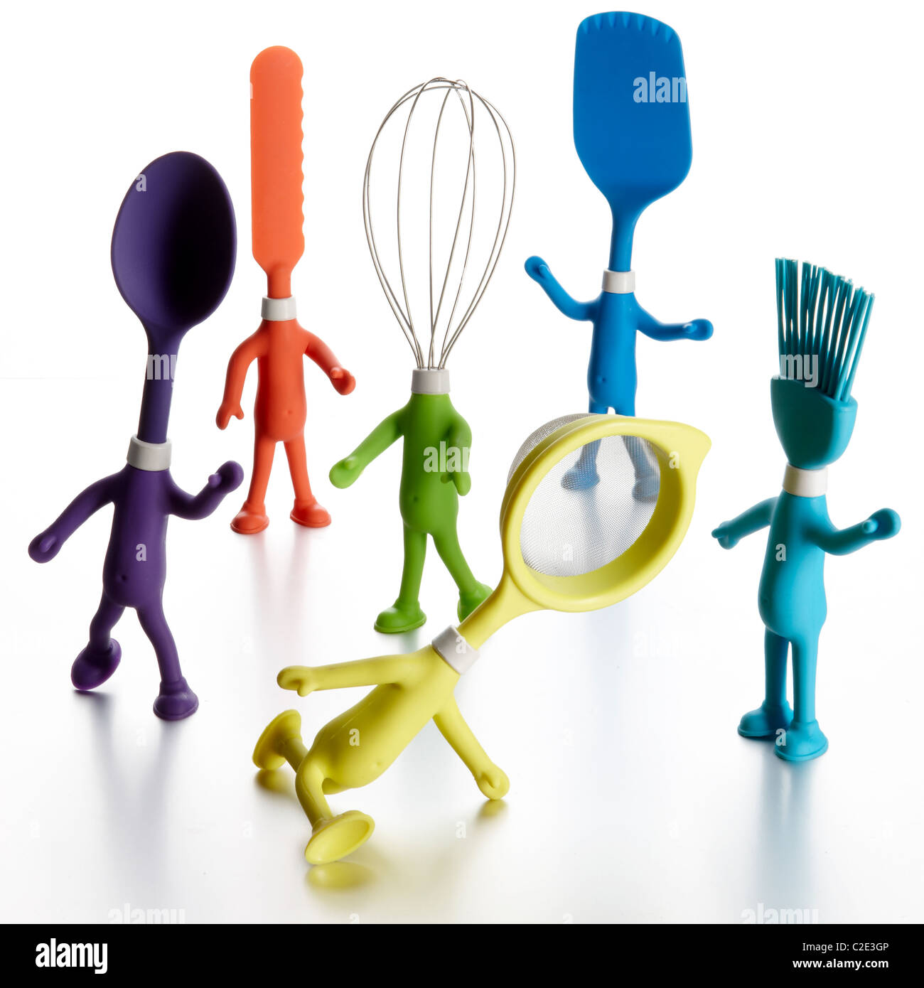 rubber utensil character men fun Stock Photo