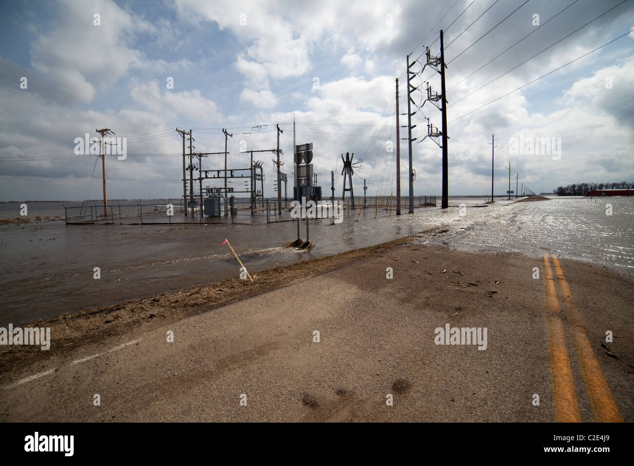 Electrical Utilities in Water Stock Photo Alamy