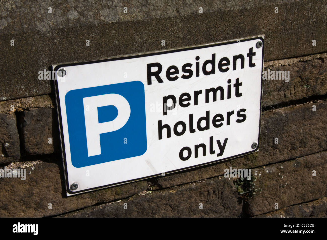 Parking restriction sign Stock Photo Alamy