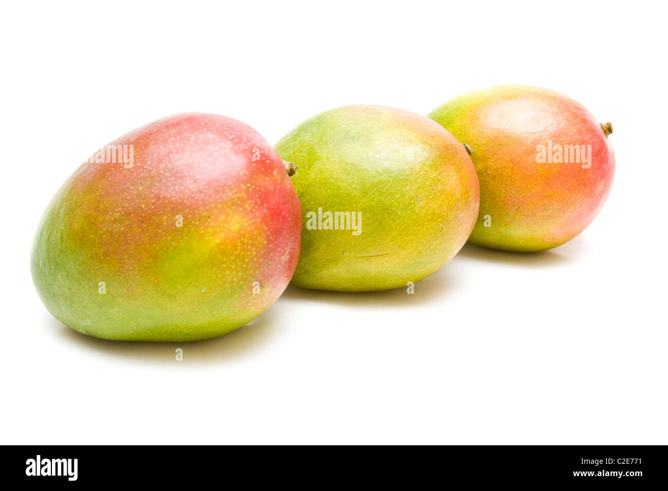 Mangos isolated over white Stock Photo