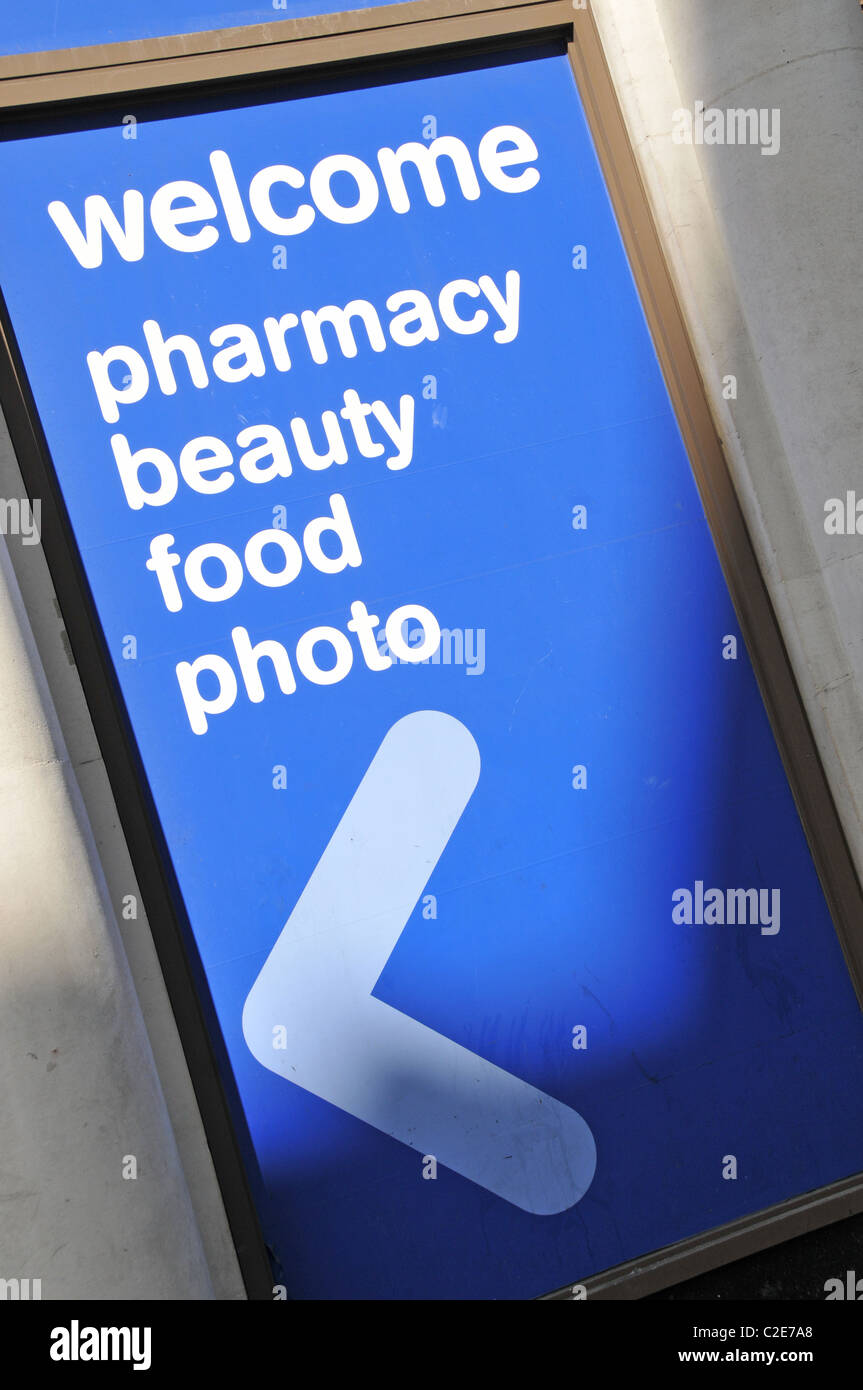 Boots chemist Pharmacy beauty food photo high street chemists Stock