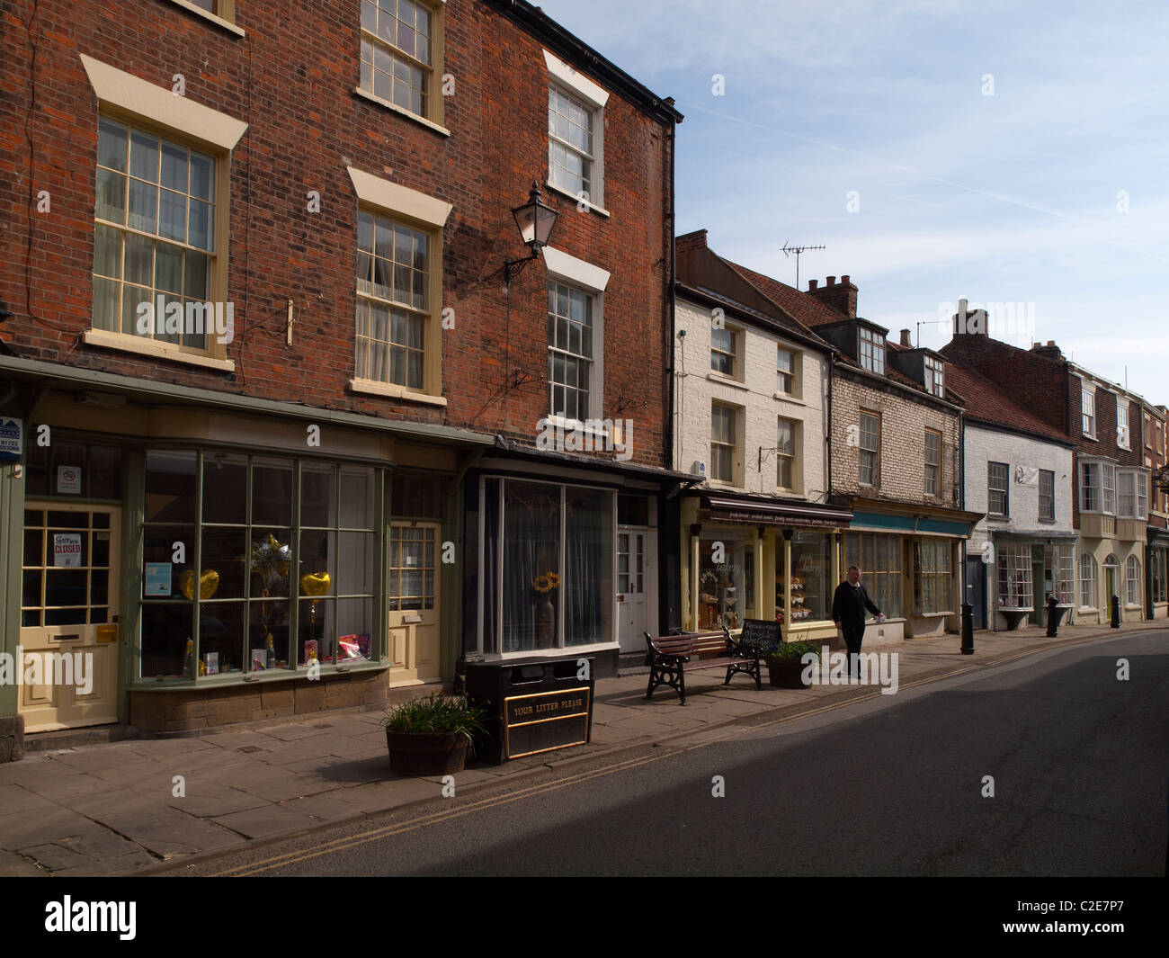 High Street in Bridlington Old Town East Yorkshire England Stock Photo