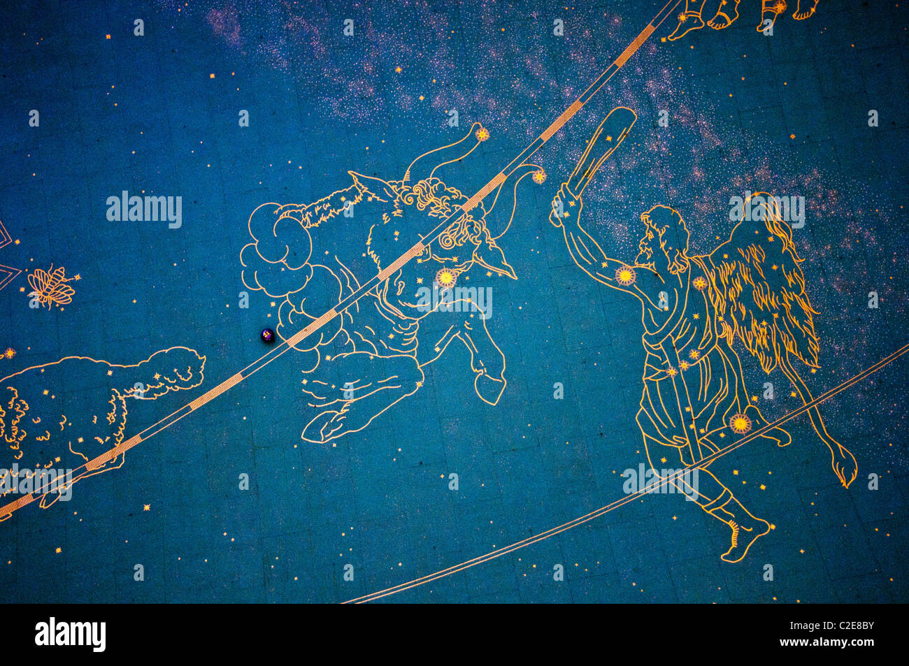 Orion And Taurus Star Constellations On The Ceiling Of Grand