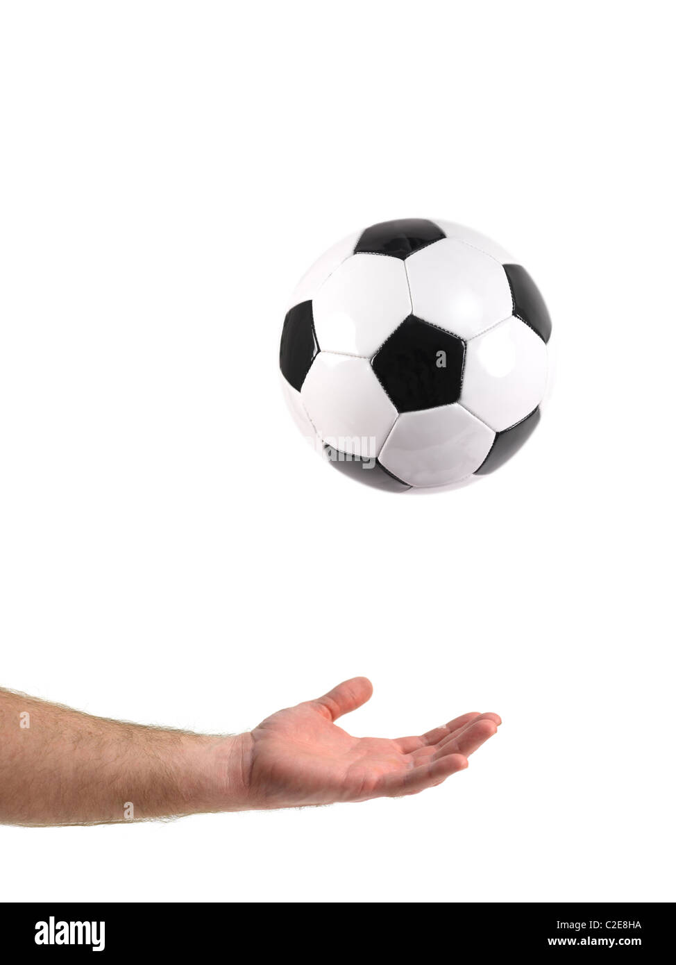 A soccer ball isolated against a white background Stock Photo - Alamy