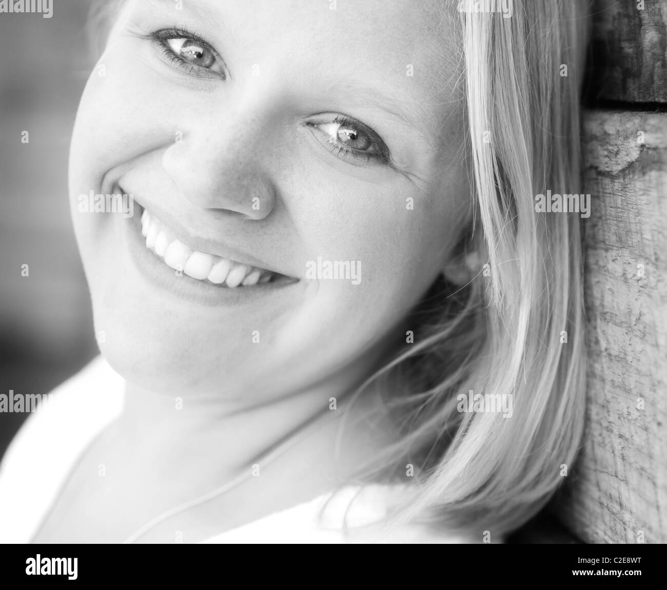 Portrait young females in Black and White Stock Photos & Images - Alamy