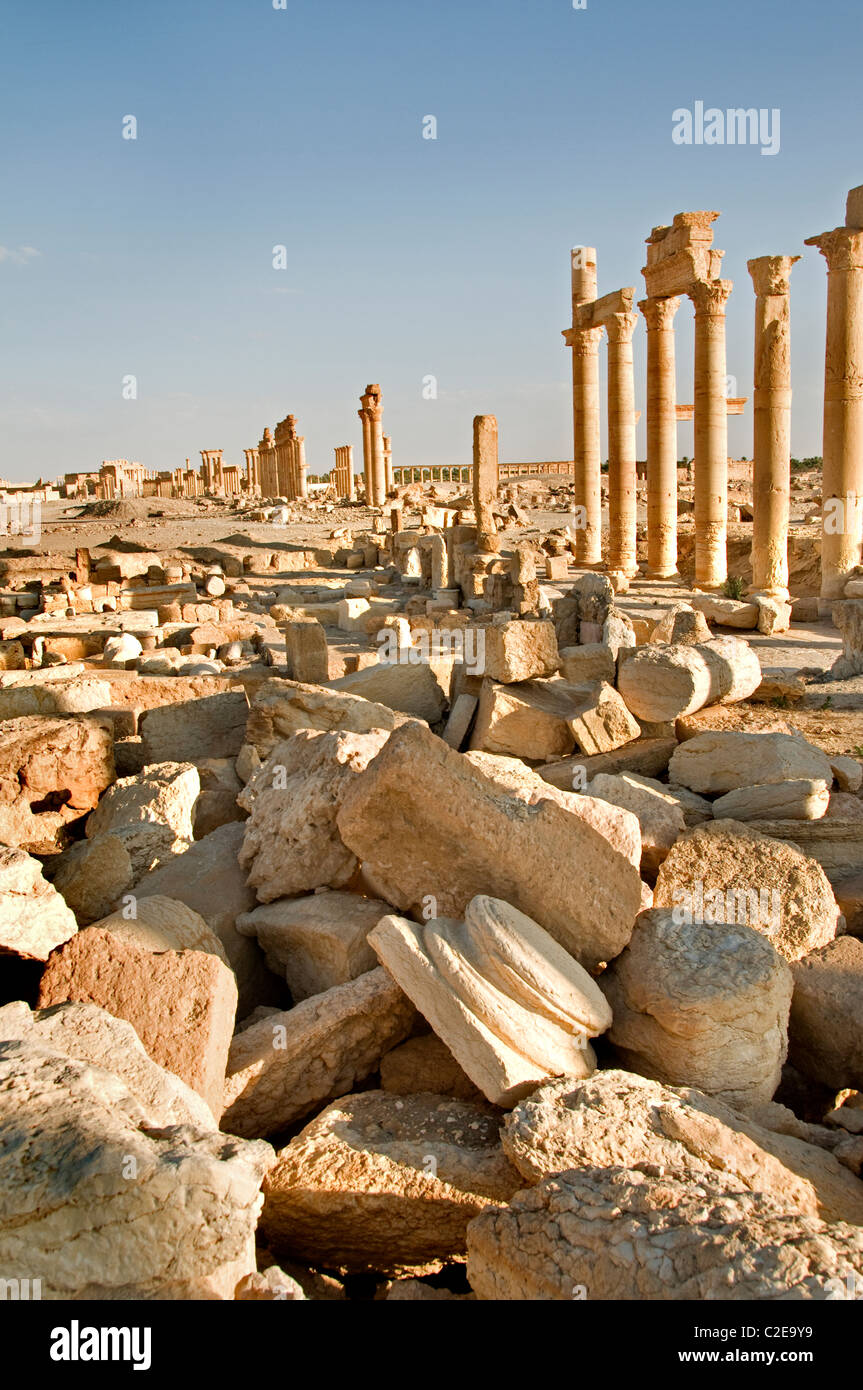 2 Cent BC Palmyra Syria Roman archaeological site Stock Photo